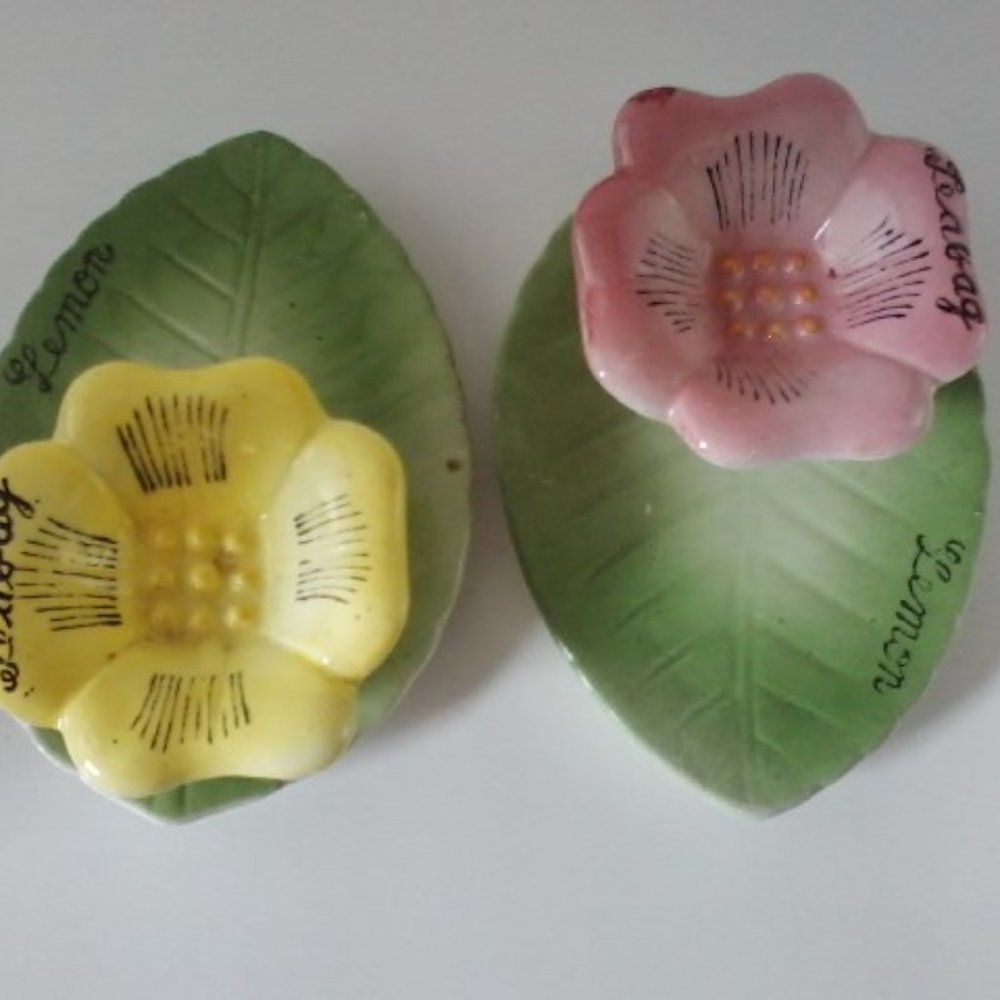 Vinrage Japan Vintage teabag and lemon holders